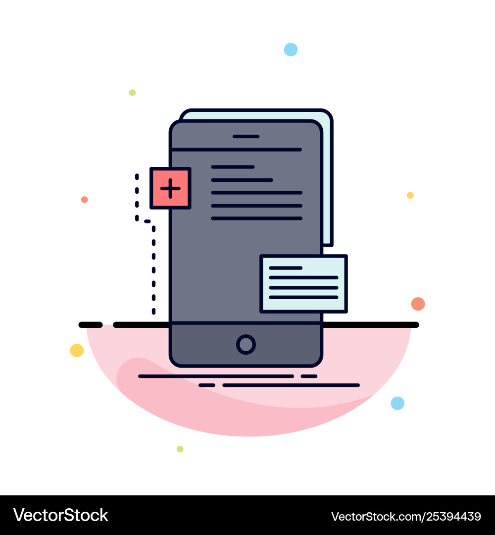 Frontend interface mobile phone developer flat Frontend interface mobile phone developer flat vector image