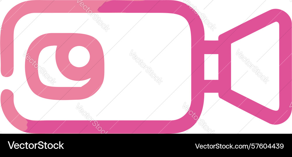 Gradient style modern video camera icon design vector image