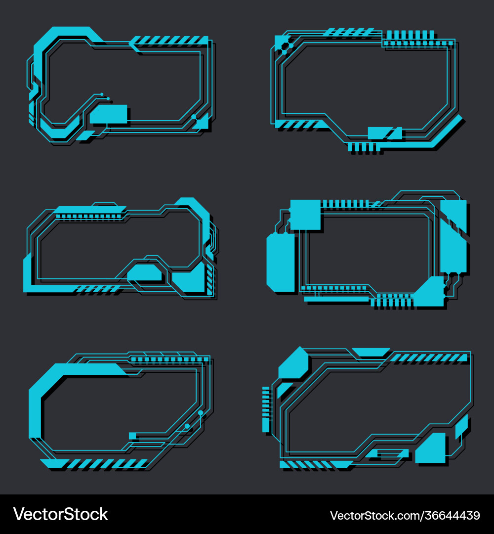 High Tech Interface Elements vector image