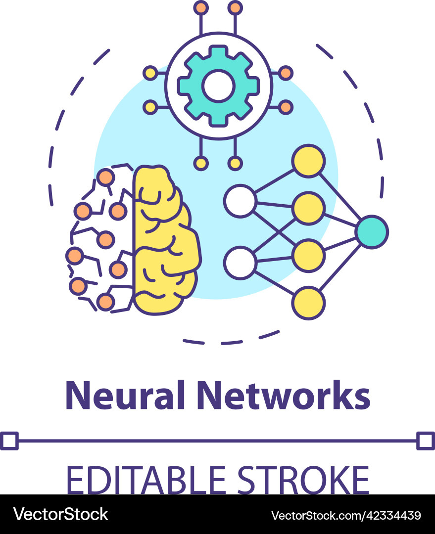 Neural networks concept icon Neural networks concept icon vector image