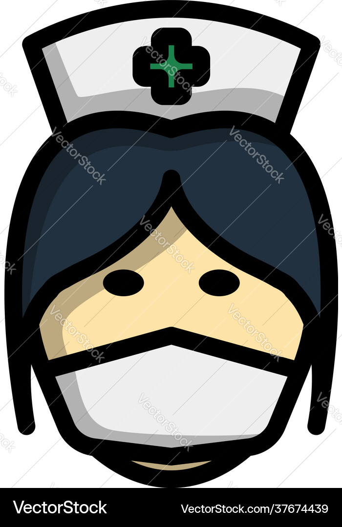 Nurse head icon Royalty Free Vector Image - VectorStock