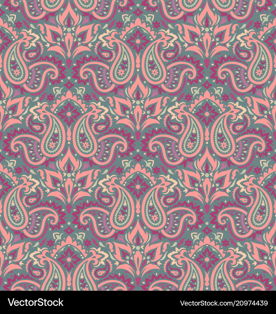 Paisley Seamless Pattern Vector Image