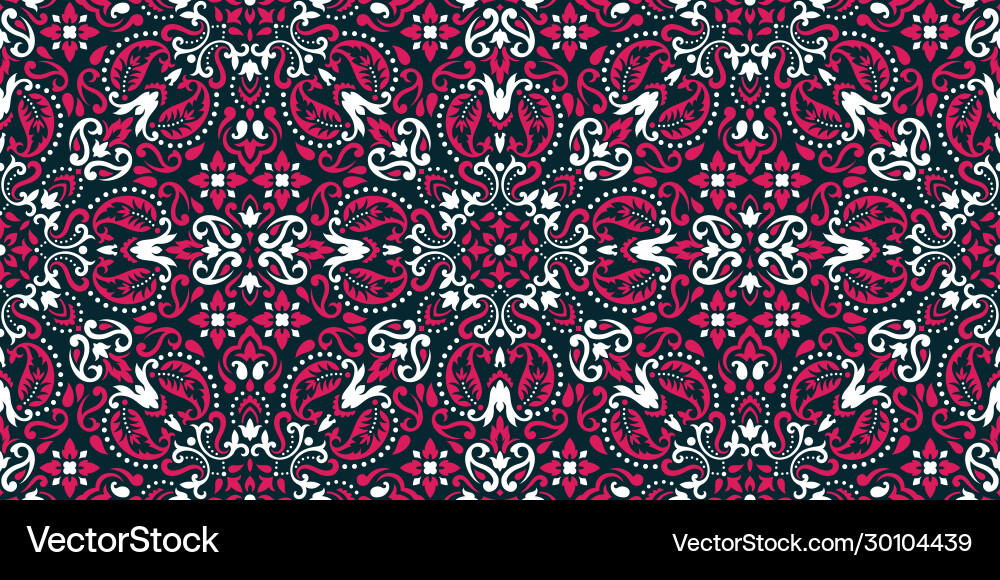 Rectangular seamless bandana print design Rectangular seamless bandana print design vector image