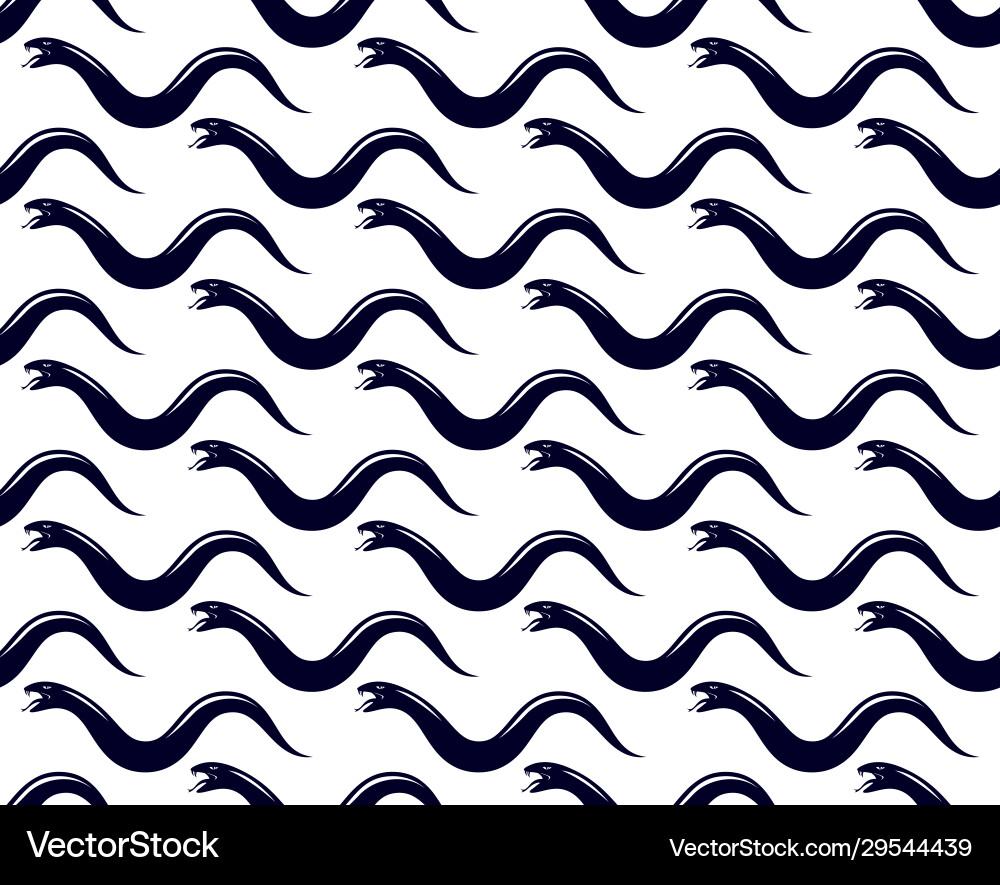 Repeat snakes seamless pattern tiling endless Repeat snakes seamless pattern tiling endless vector image