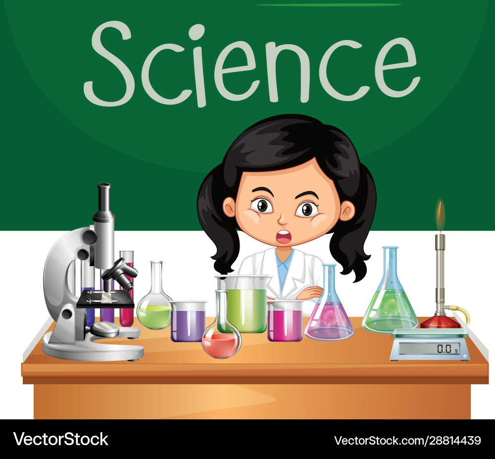 Scientist working in lab Scientist working in lab vector image