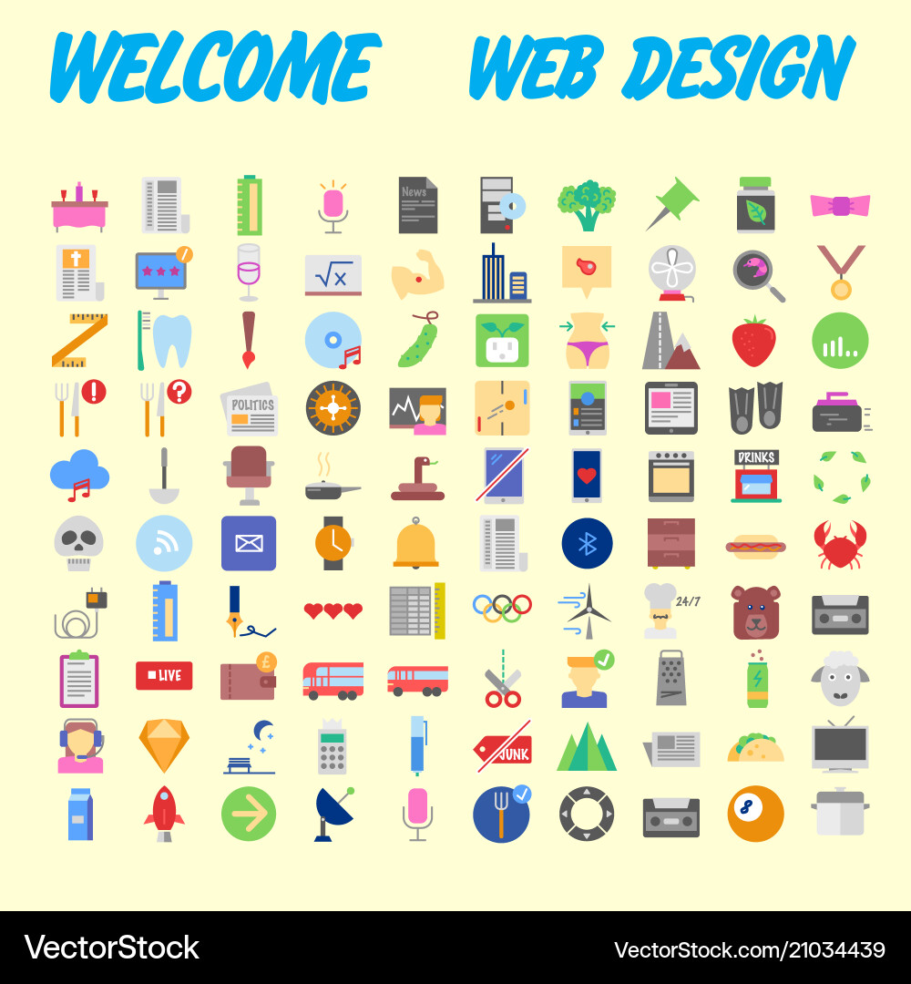 Set line icons in flat design with elements vector image