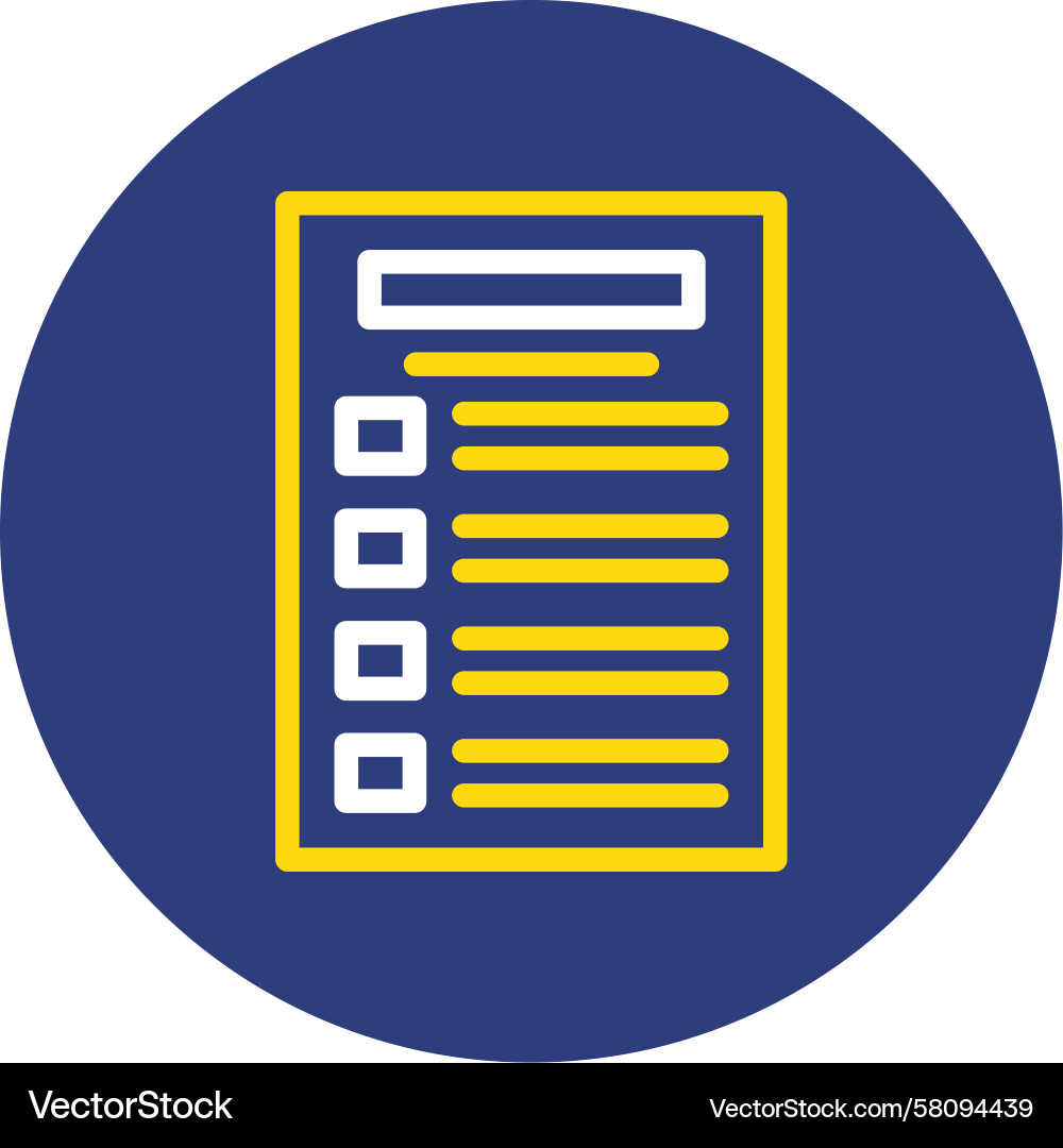 Task List Dual Line Circle Vector Image