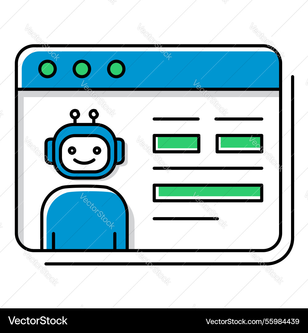Web form digital ai interface icon design vector image