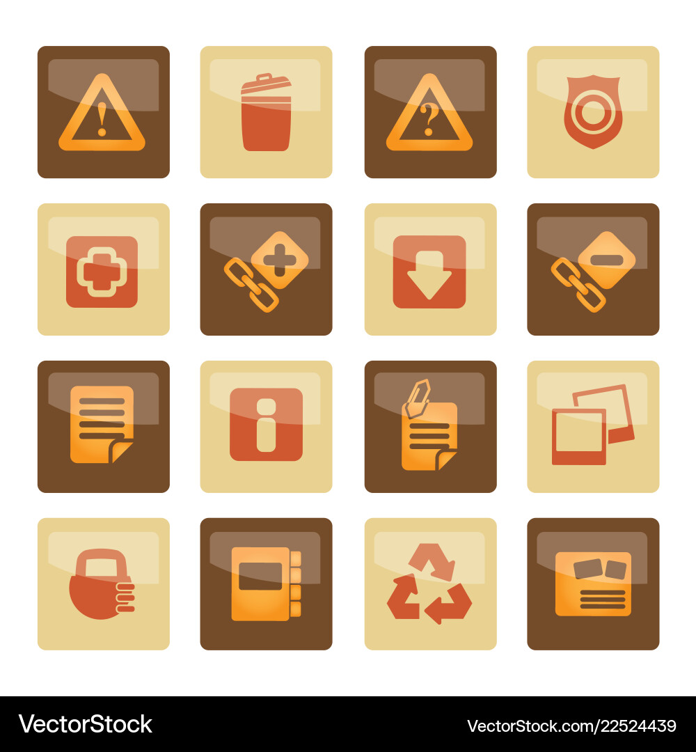 Web site and computer icons over brown background Web site and computer icons over brown background vector image