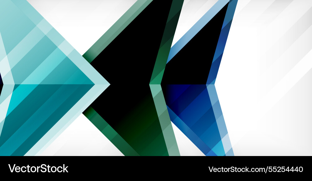 Abstract background color triangles and arrows vector image
