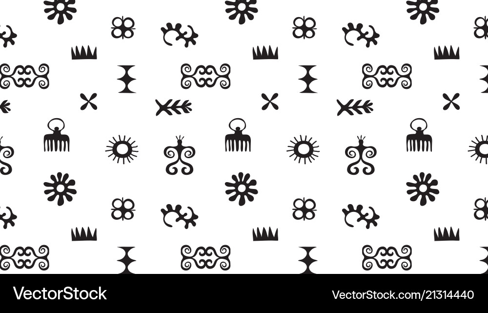 African Tribal Symbol Background Vector Image