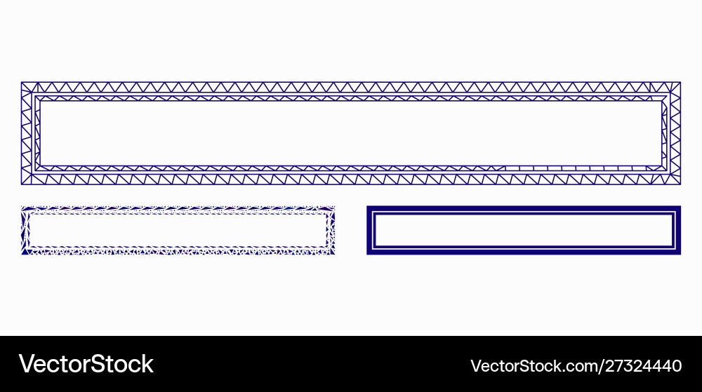 Double rectangle frame mesh wire Vector Image