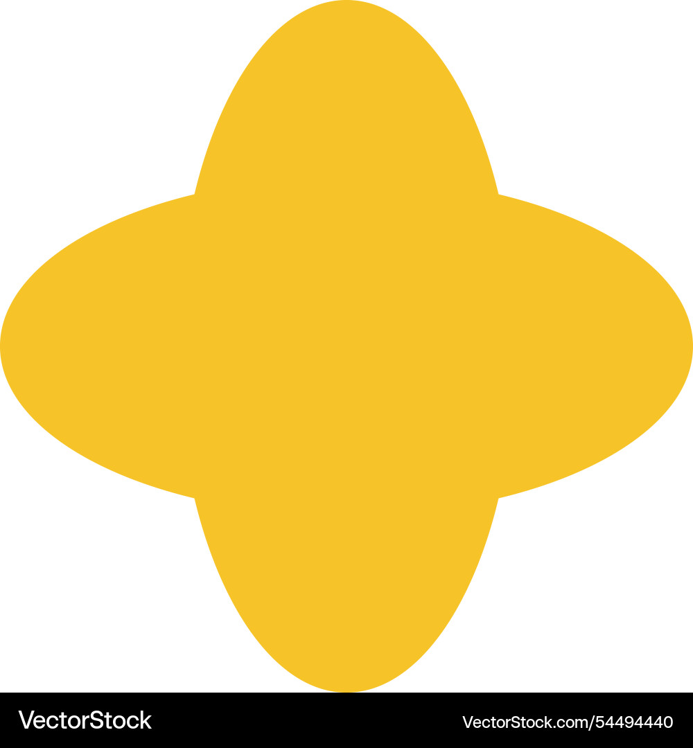 Flower shape minimal symmetric element vector image