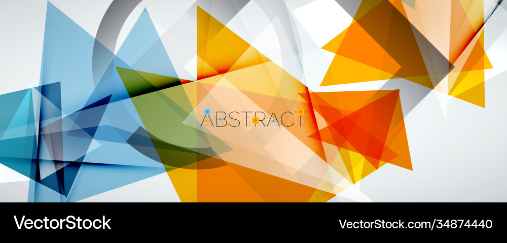 Geometric Abstract Triangle Background vector image