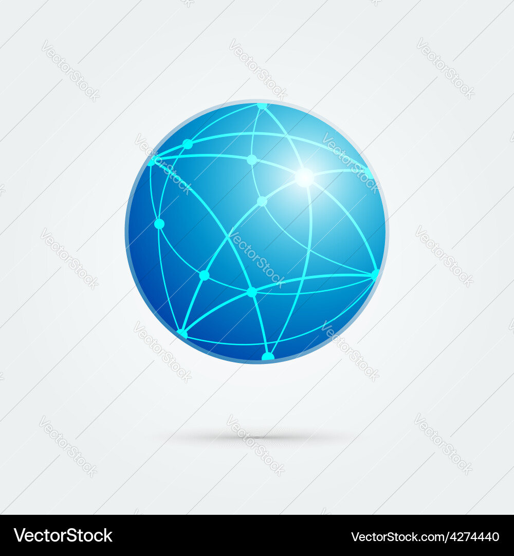 Global Connection Network vector image