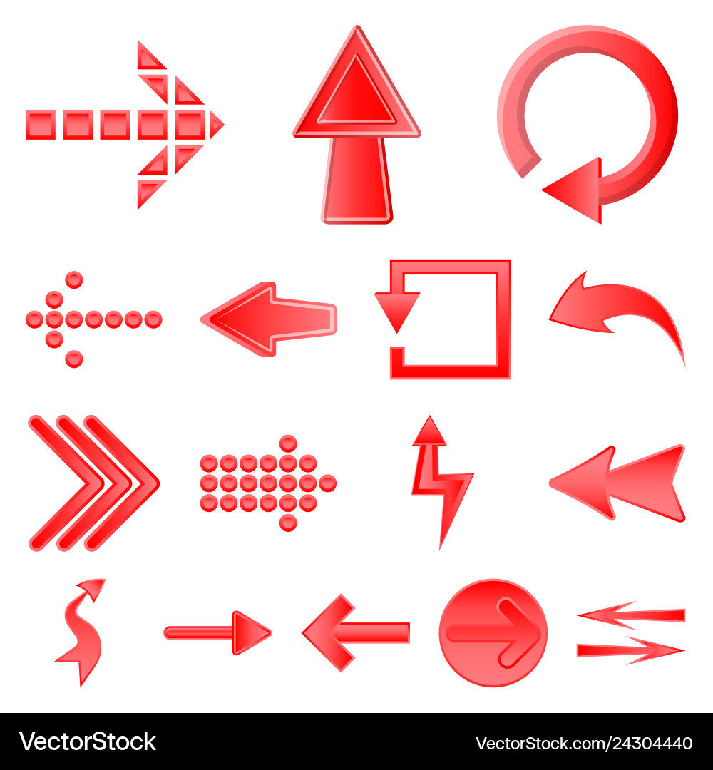 Isolated object of element and arrow logo set vector image