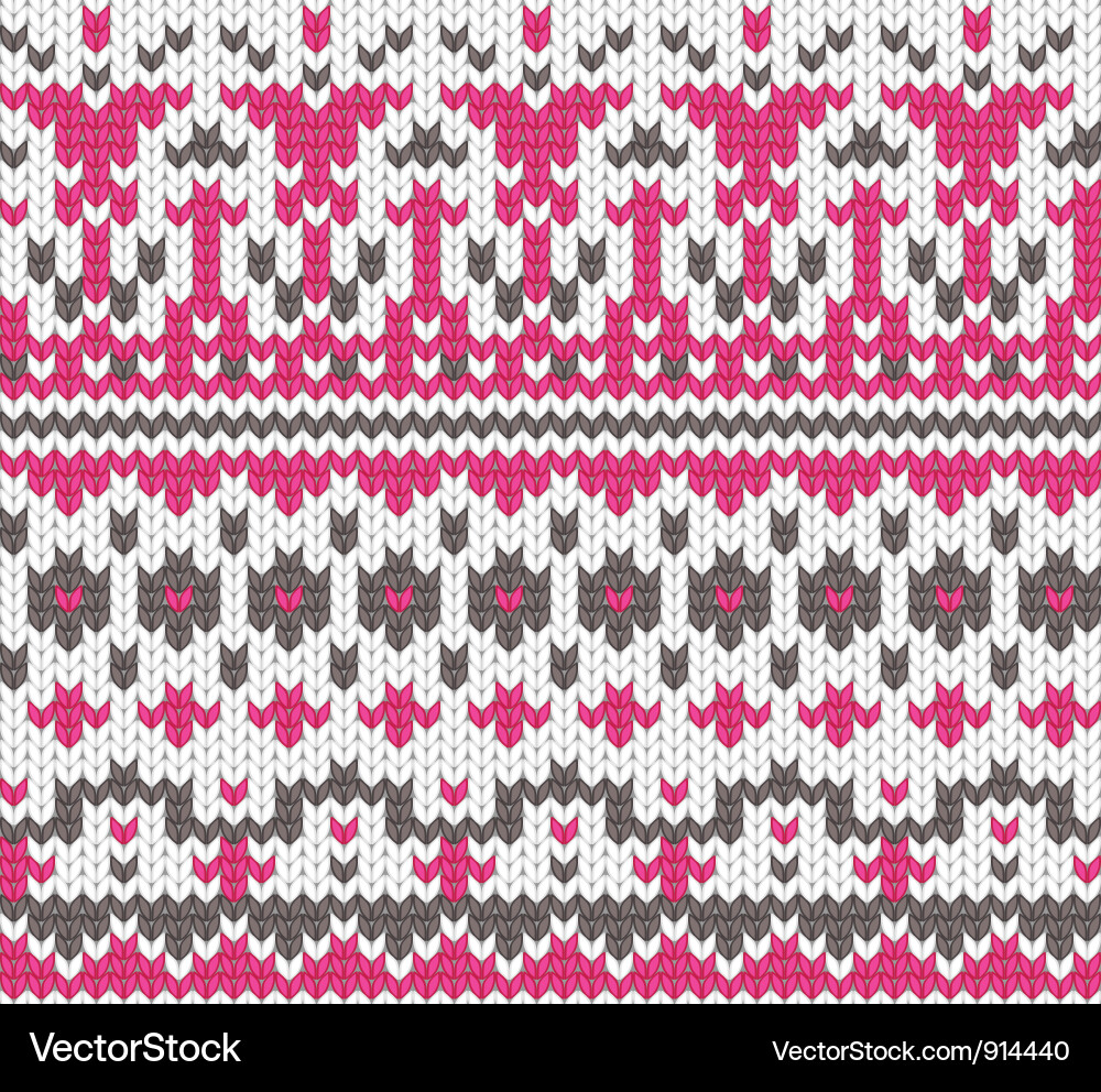 Knitted Seamless Pattern vector image