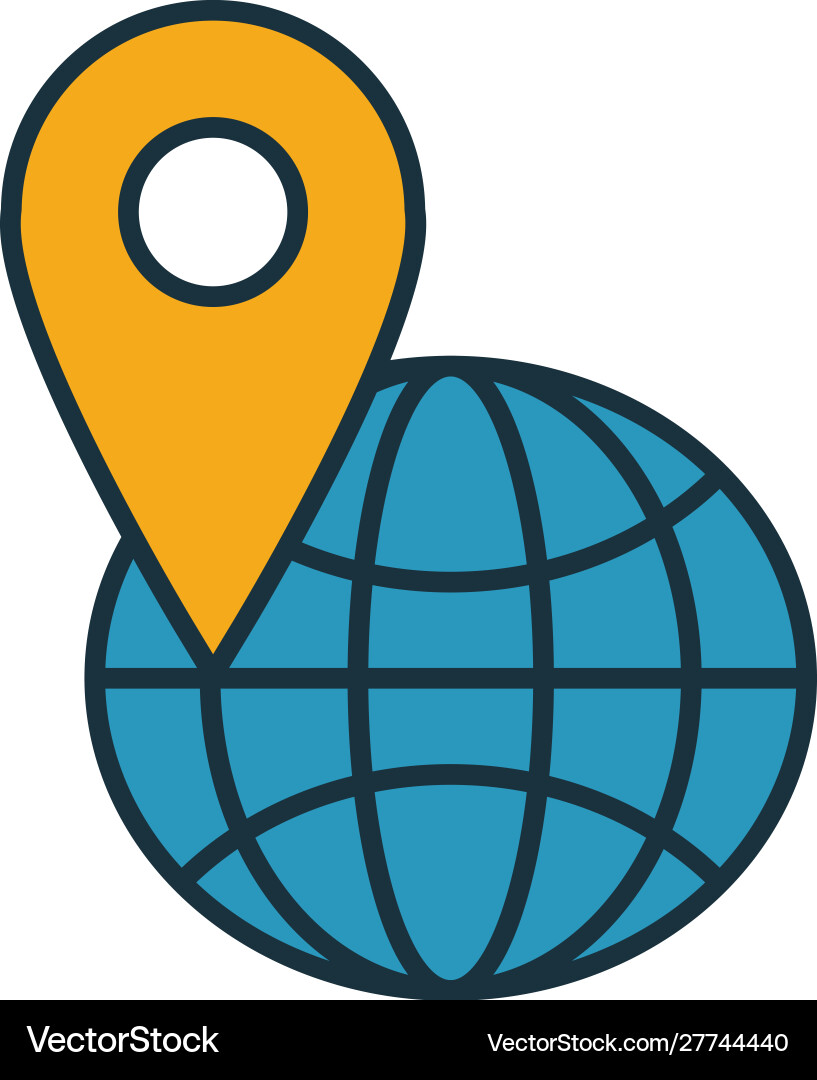 Map location icon simple element from travel Vector Image