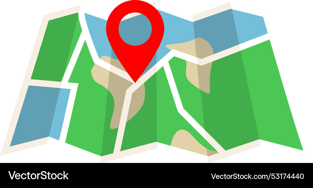 Map with location point gps navigation icon Map with location point gps navigation icon vector image