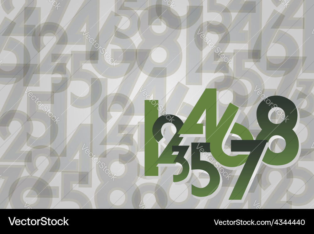 Numbers random background Vector Image