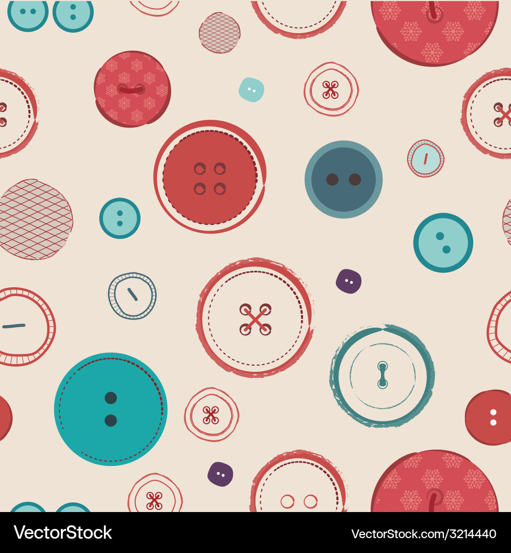 Retro seamless pattern bright colors buttons vector image