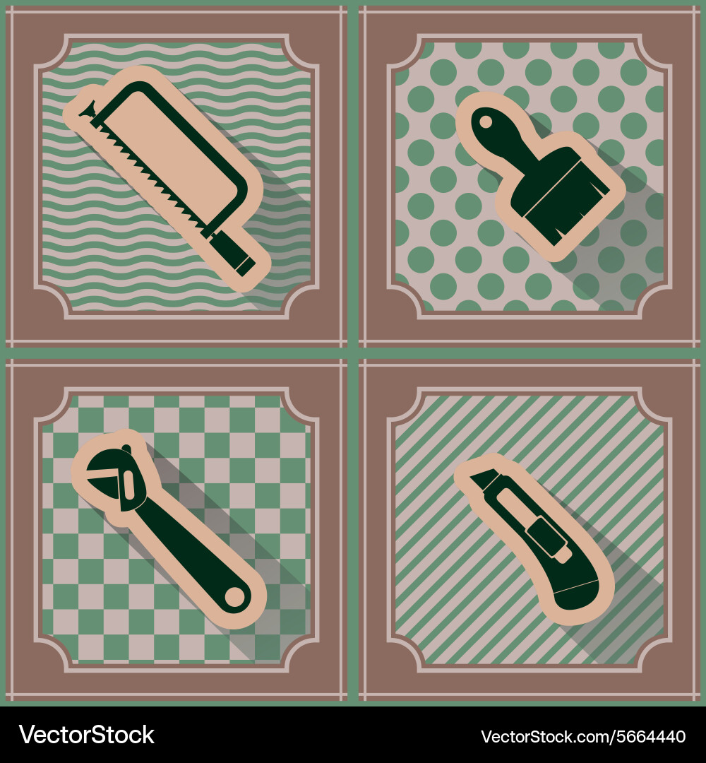 Seamless abstract background with handling tools vector image