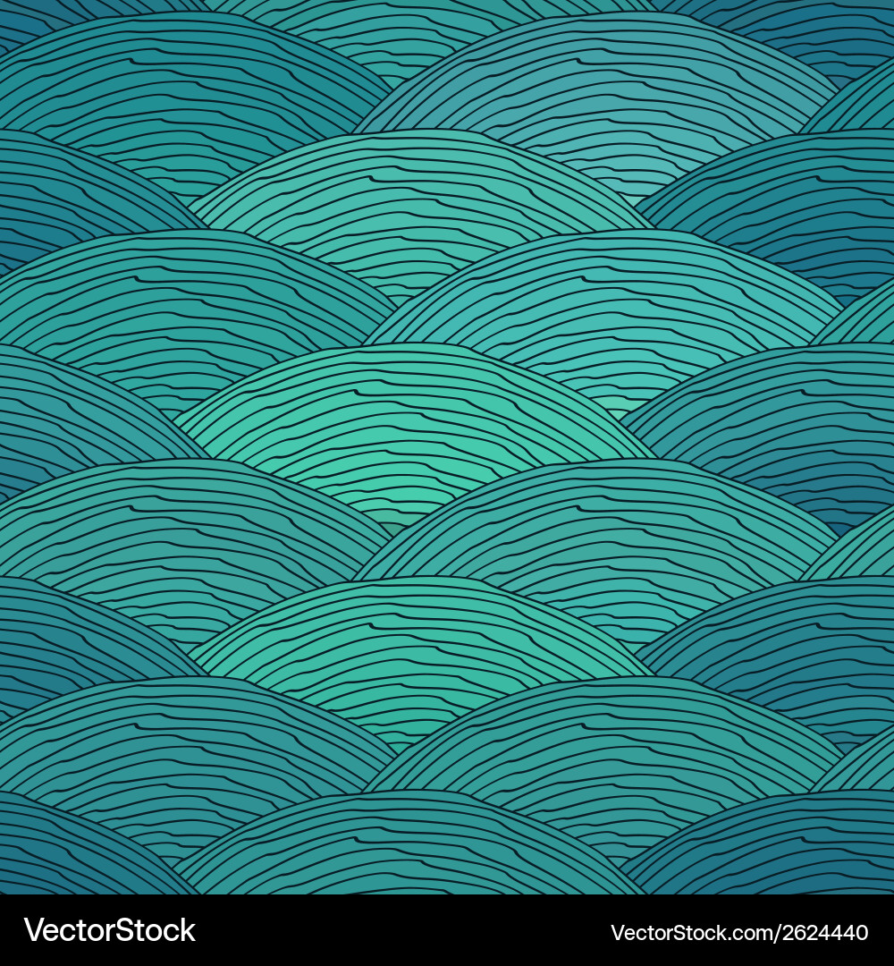 Seamless pattern with abstract decorative waves vector image