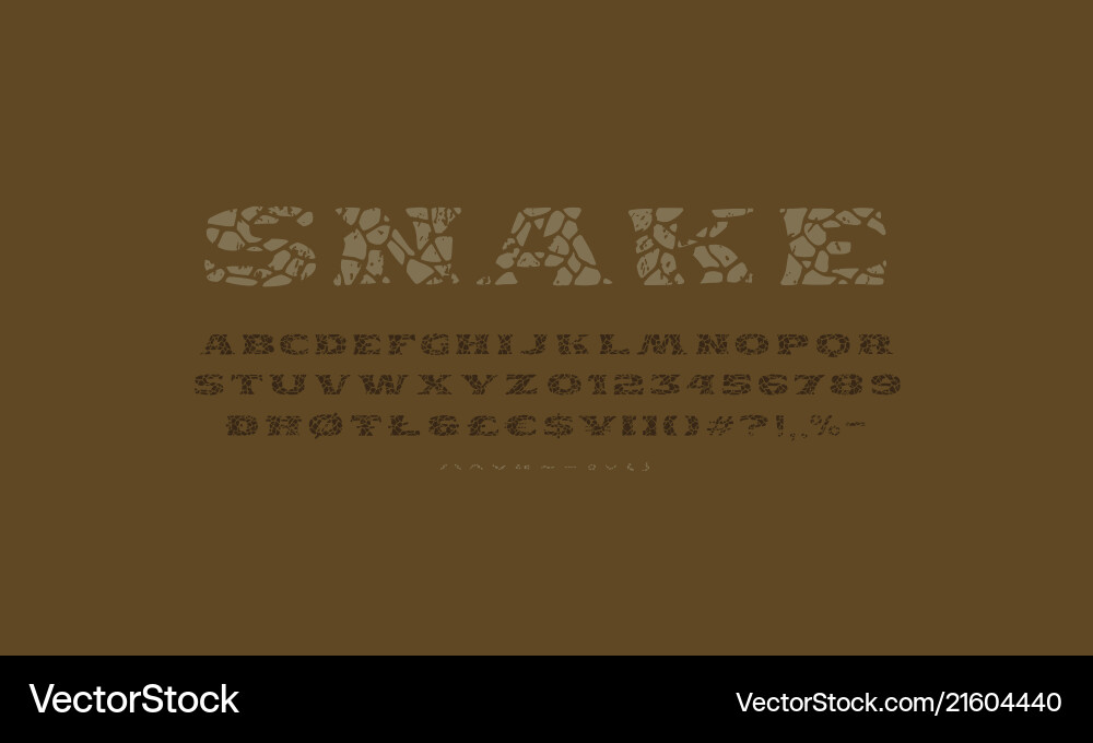 Serif font in the style of handmade graphics Serif font in the style of handmade graphics vector image