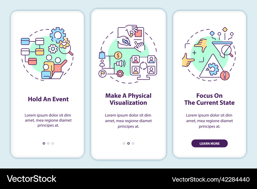 Stream Mapping Onboarding Flow vector image