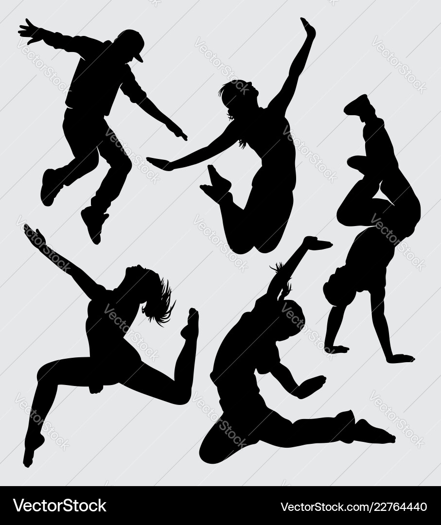 Tanz und Sport Silhouette Tanz und Sport Silhouette vektorbild