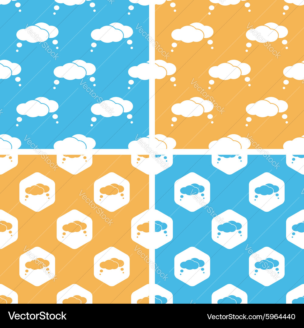 Thought bubbles pattern set colored Vector Image