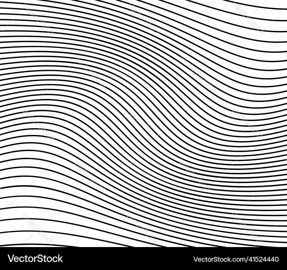 Wavy waving curvy parallel lines undulate Vector Image