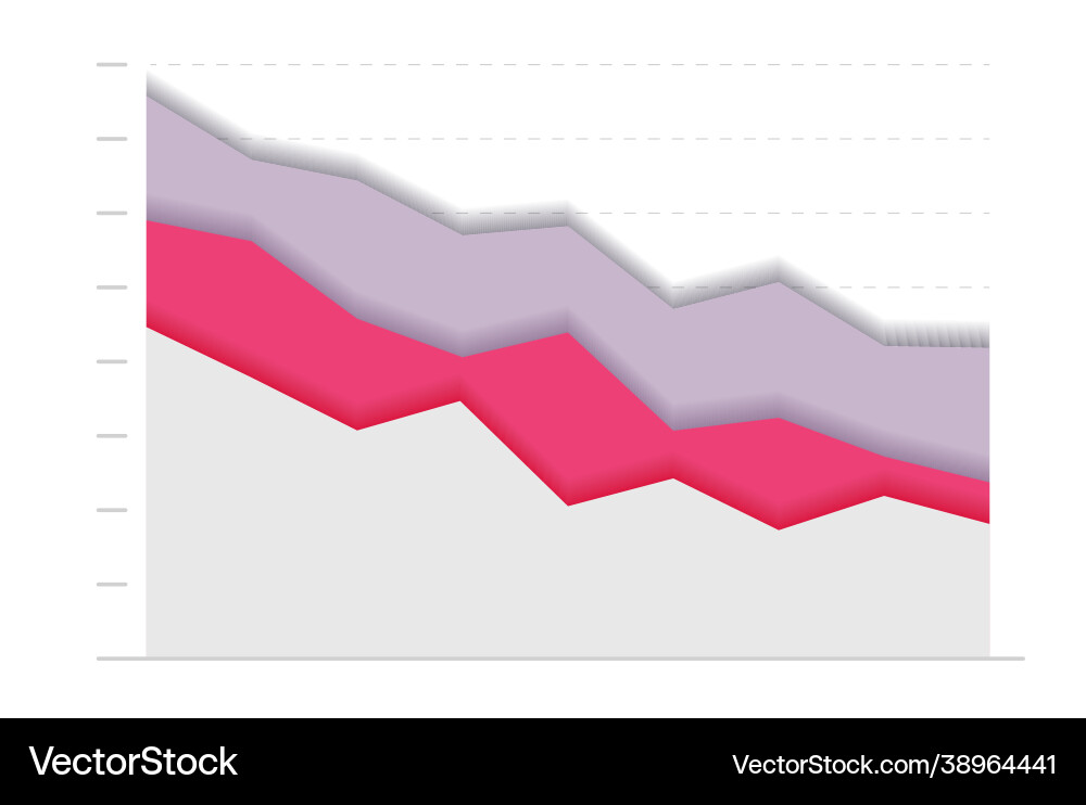 Abstract graph color line moving down concept Abstract graph color line moving down concept vector image