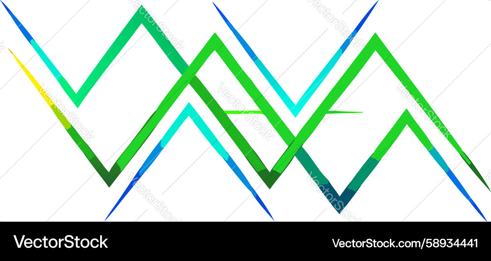 Abstract layered zigzag lines dynamic pattern Vector Image