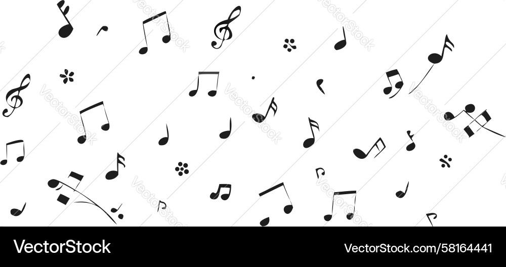 Abstract Music Notes Pattern Vector Image