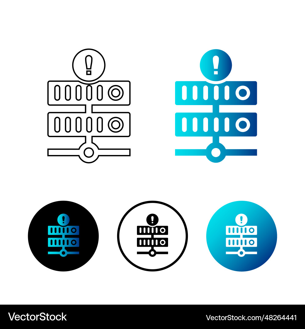 Abstract server error icon vector image