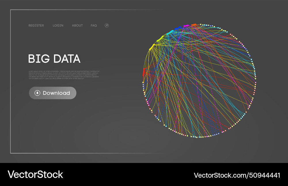 Big data circle blockchain technology background Big data circle blockchain technology background vector image