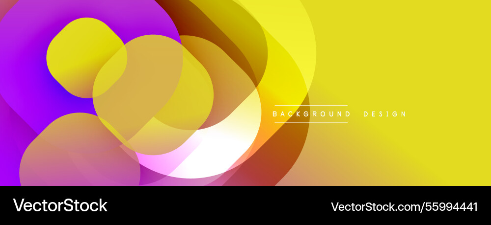 Circular abstract design with overlapping Vector Image