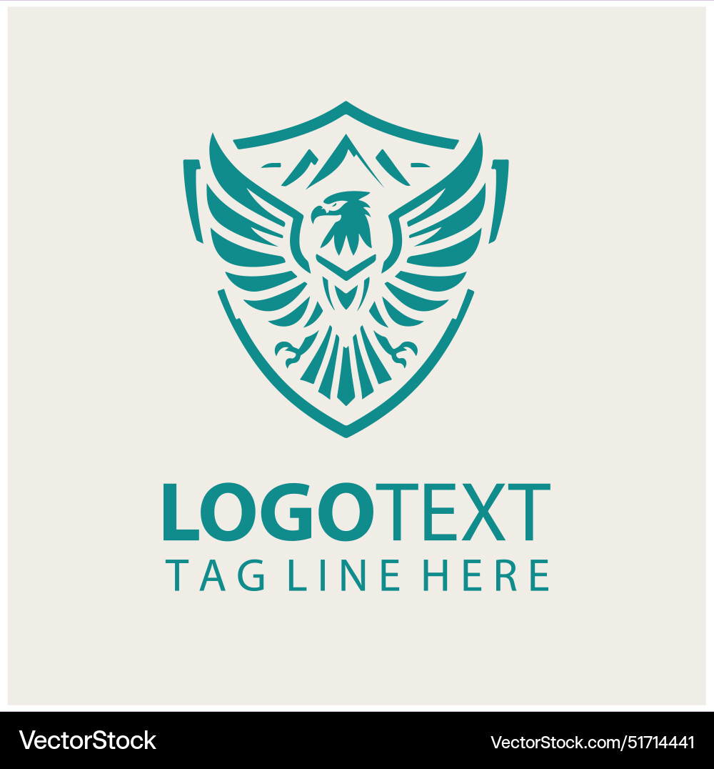 Eagle shield logo Royalty Free Vector Image - VectorStock