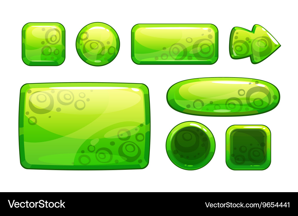 Glossy Game Button Set vector image