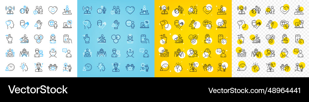 Icons set of dont touch scroll down vector image