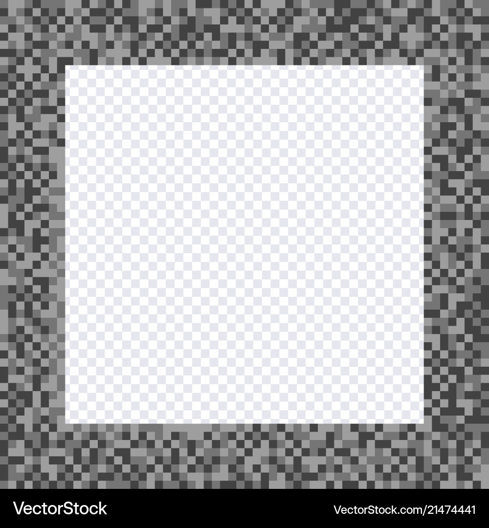 Monochrome pixel frame borders Monochrome pixel frame borders vector image