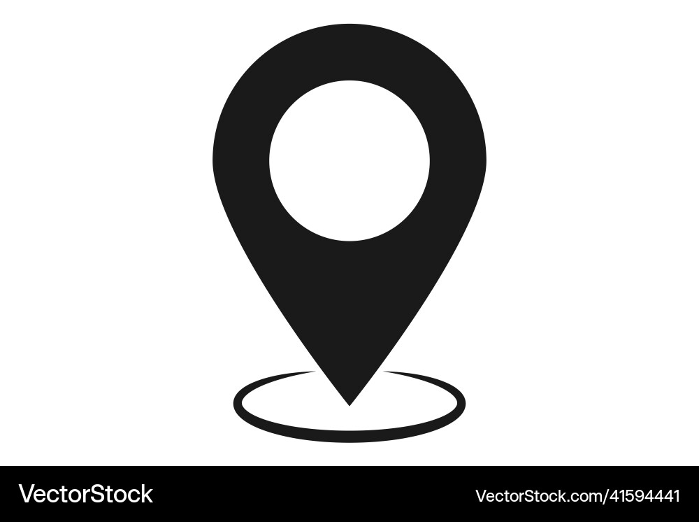 Navigation pin location pointer map vector image