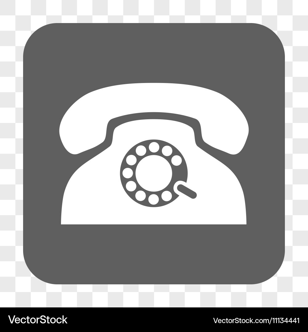 Pulse phone rounded square button vector image