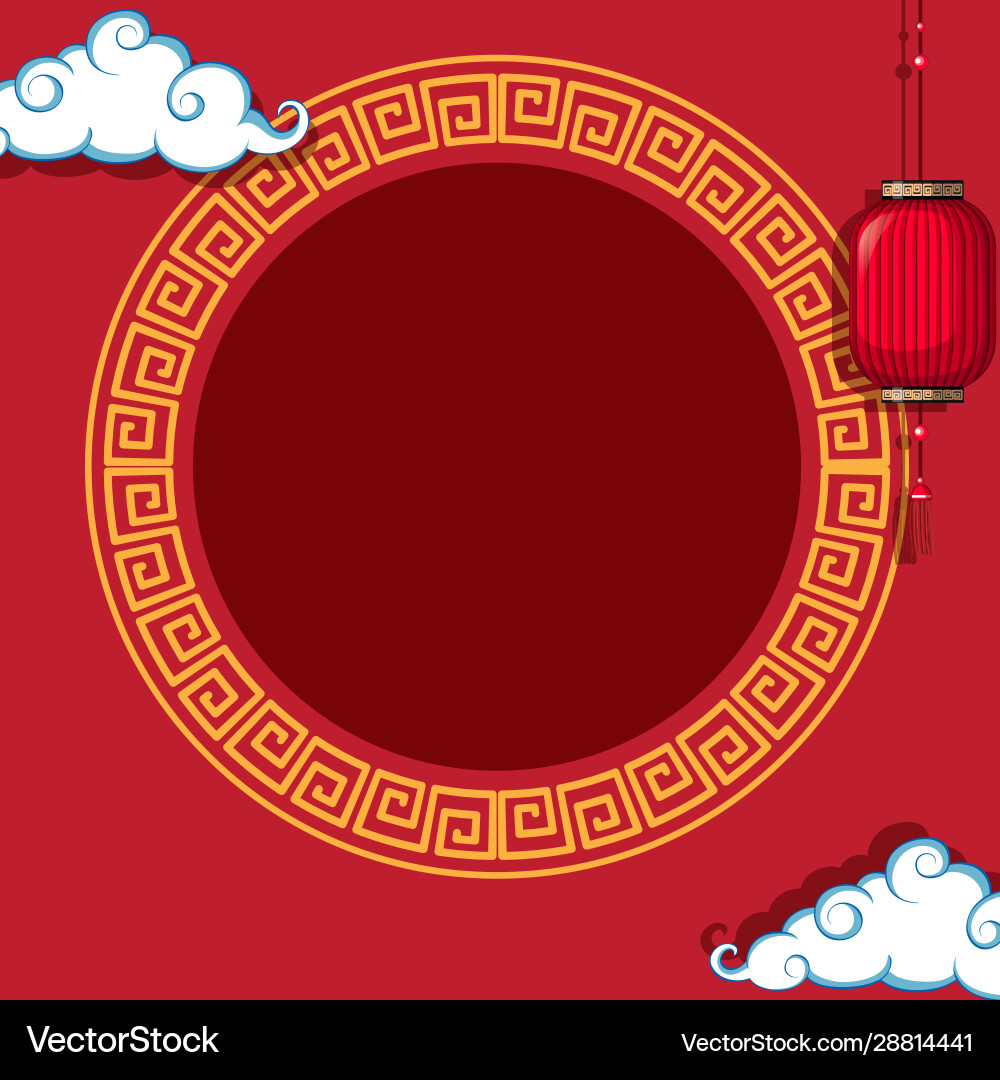 Round frame on chinese pattern background Round frame on chinese pattern background Vector Image