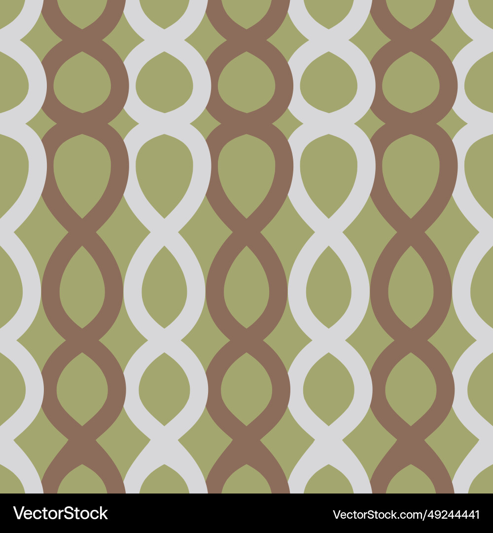 Seamless pattern of curly lines different vector image