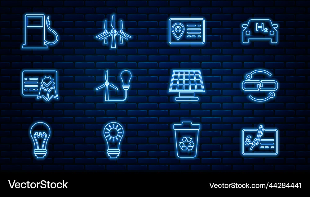 Set line signed document chain link address Vector Image