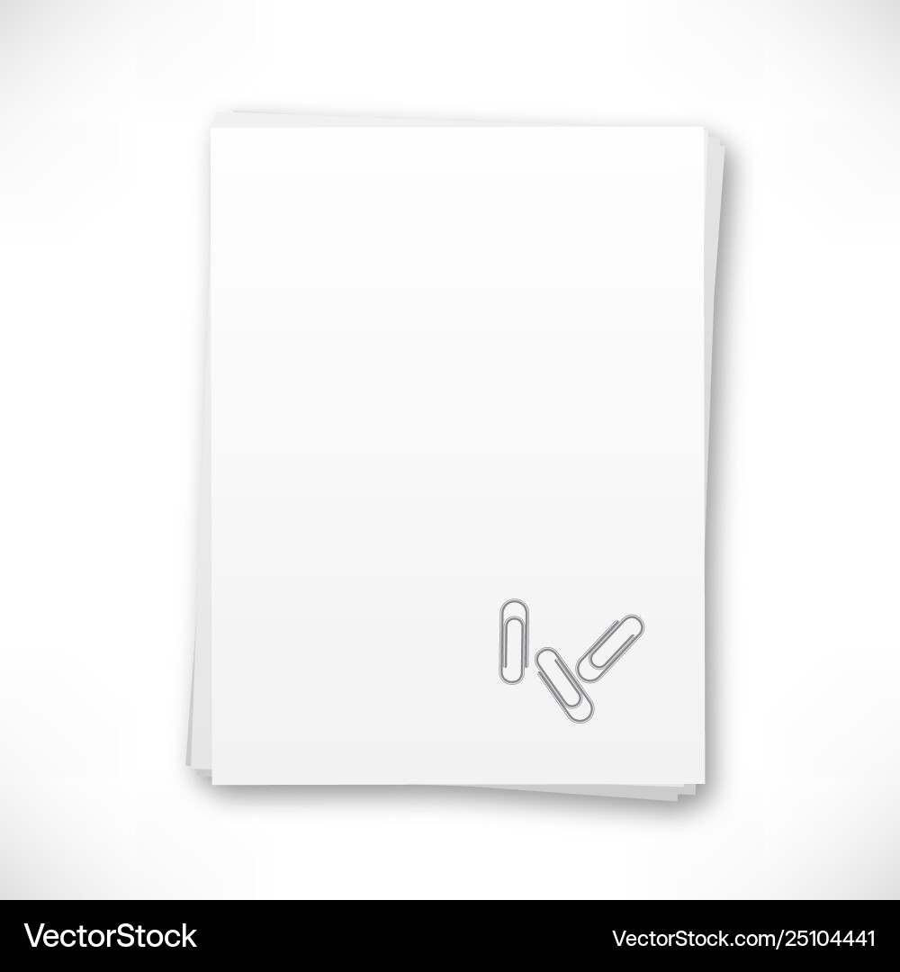 Stack paper with clips Stack paper with clips vector image