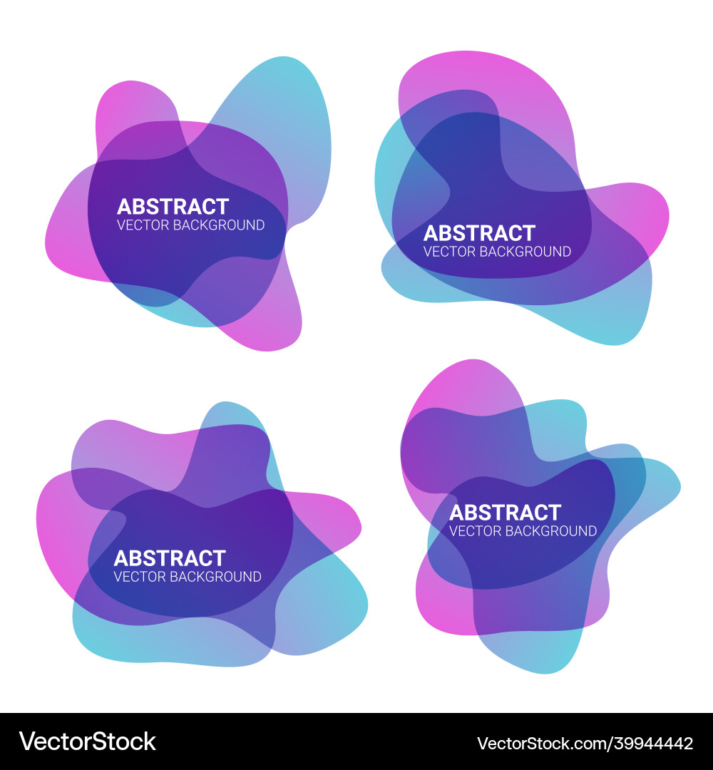 Abstract Fluid Shapes - Color Gradient vector image