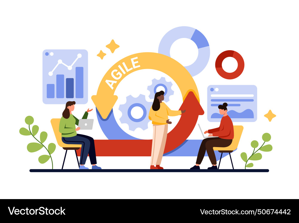 Agile Workflow Management vector image
